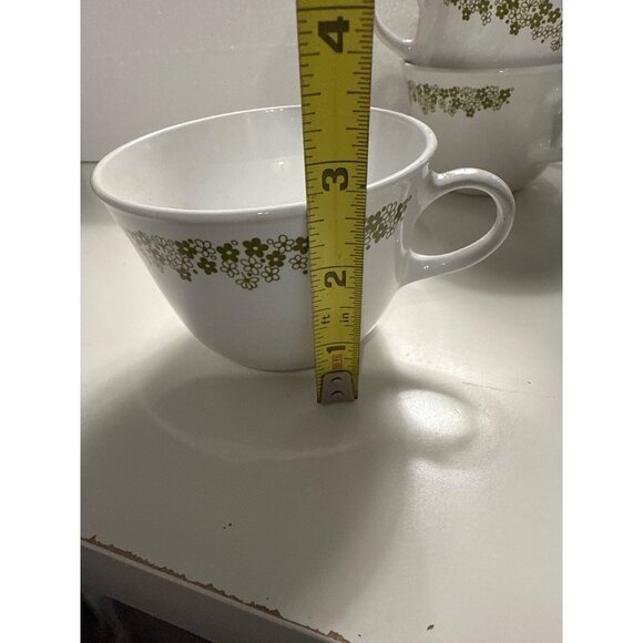 Corelle Livingware By Corning Crazy Daisy Spring Blossom 4 Cups Set 8 Oz Vintage - Picture 6 of 6